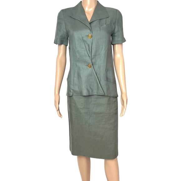 Fendi 1973 Vintage Linen 2 Piece Set - Picture 1 of 10